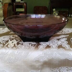 Vintage Hazel Atlas Moroccan Amethyst Salad Bowl 6"